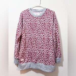 Simply Southern Pink Leopard Print Pullover